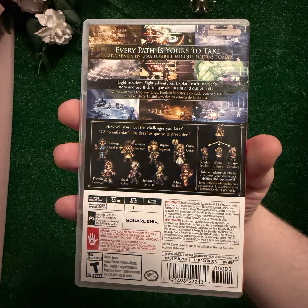 Octopath Traveler Nintendo Switch 2018 CIB Complete Case + Game Square Enix - Picture 6 of 6